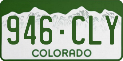 CO license plate 946CLY