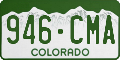 CO license plate 946CMA