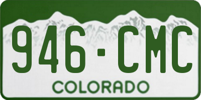 CO license plate 946CMC
