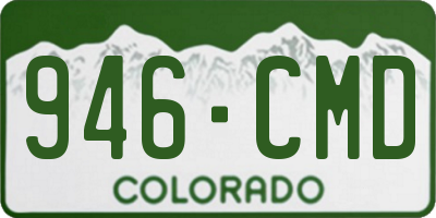 CO license plate 946CMD