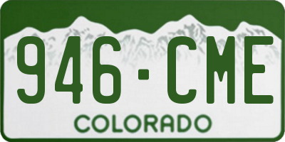 CO license plate 946CME