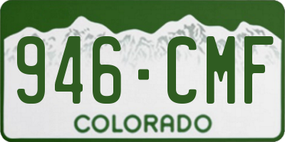 CO license plate 946CMF