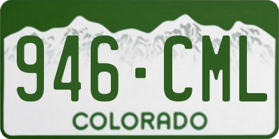 CO license plate 946CML