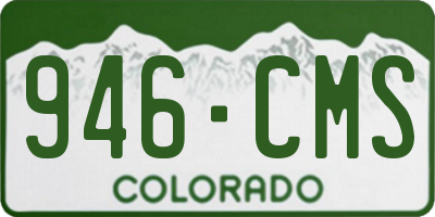 CO license plate 946CMS