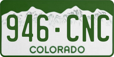 CO license plate 946CNC
