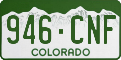 CO license plate 946CNF
