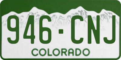 CO license plate 946CNJ