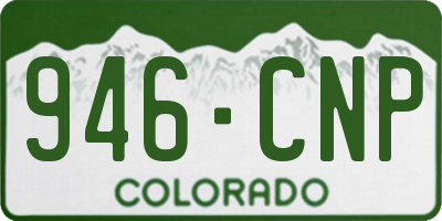 CO license plate 946CNP