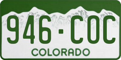 CO license plate 946COC