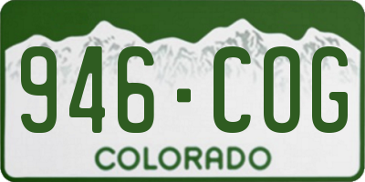CO license plate 946COG