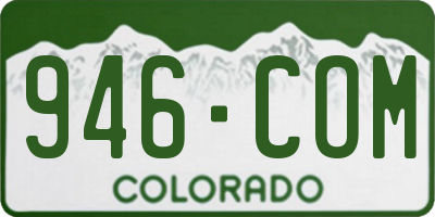 CO license plate 946COM