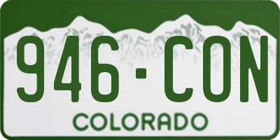 CO license plate 946CON