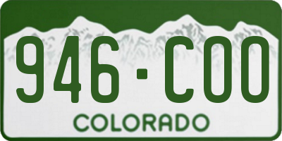 CO license plate 946COO