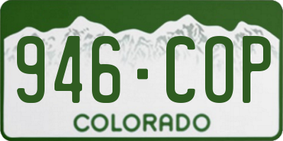 CO license plate 946COP