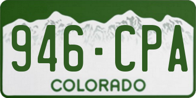 CO license plate 946CPA
