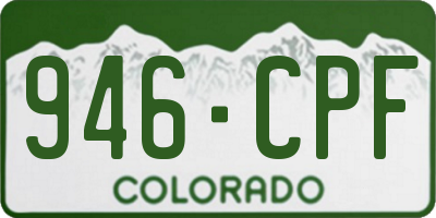 CO license plate 946CPF