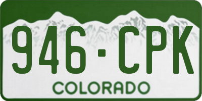 CO license plate 946CPK