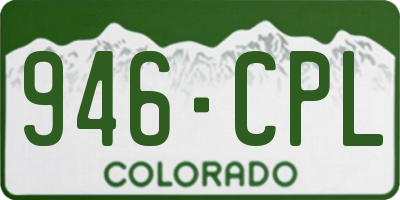 CO license plate 946CPL