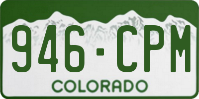 CO license plate 946CPM