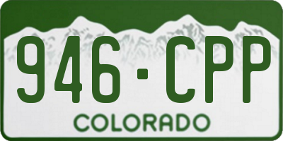 CO license plate 946CPP