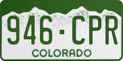 CO license plate 946CPR