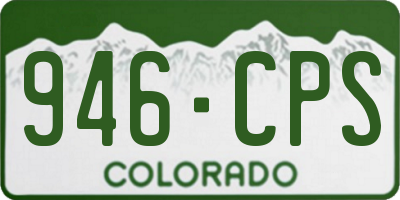 CO license plate 946CPS