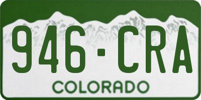 CO license plate 946CRA