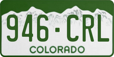 CO license plate 946CRL