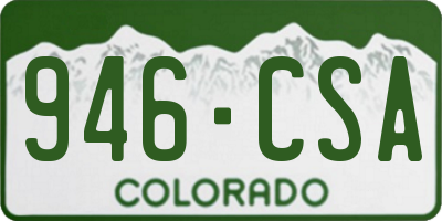 CO license plate 946CSA