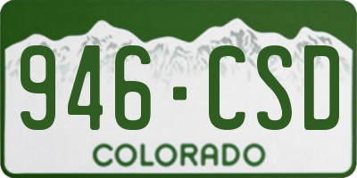 CO license plate 946CSD