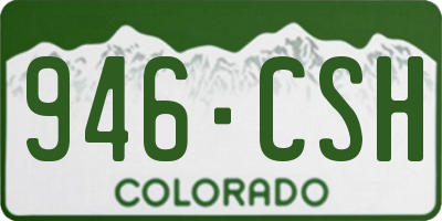 CO license plate 946CSH
