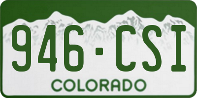 CO license plate 946CSI