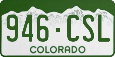 CO license plate 946CSL