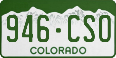 CO license plate 946CSO