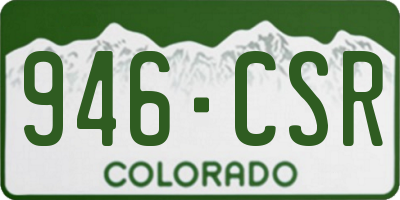 CO license plate 946CSR