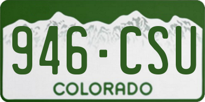 CO license plate 946CSU