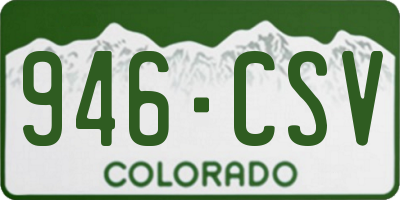 CO license plate 946CSV