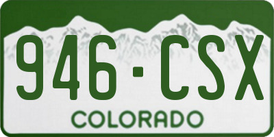 CO license plate 946CSX