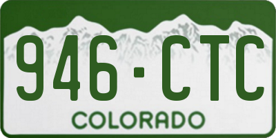 CO license plate 946CTC