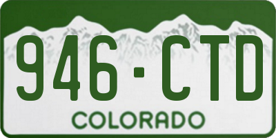 CO license plate 946CTD