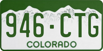 CO license plate 946CTG