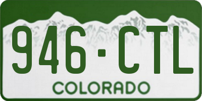 CO license plate 946CTL