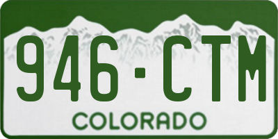 CO license plate 946CTM