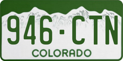 CO license plate 946CTN