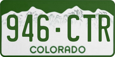 CO license plate 946CTR