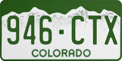 CO license plate 946CTX