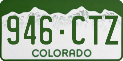 CO license plate 946CTZ