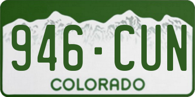 CO license plate 946CUN
