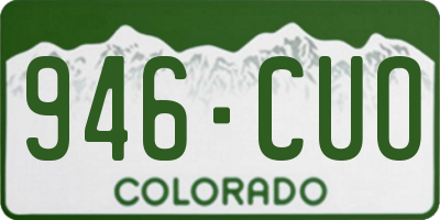 CO license plate 946CUO