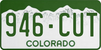 CO license plate 946CUT
